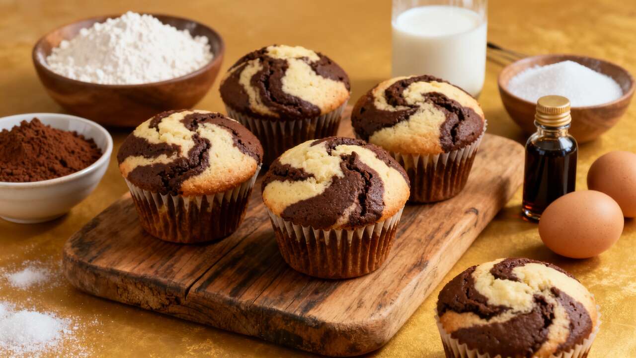 Muffins marbrés : recette facile et savoureuse