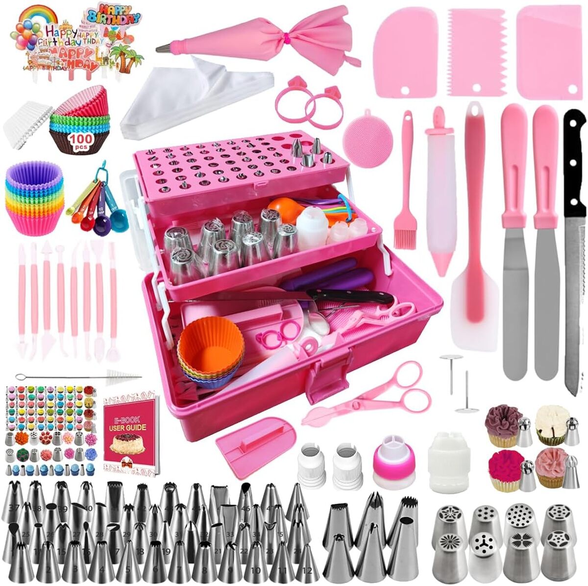 Test du kit de décoration gâteaux 369 pièces : boîte outil multifonction