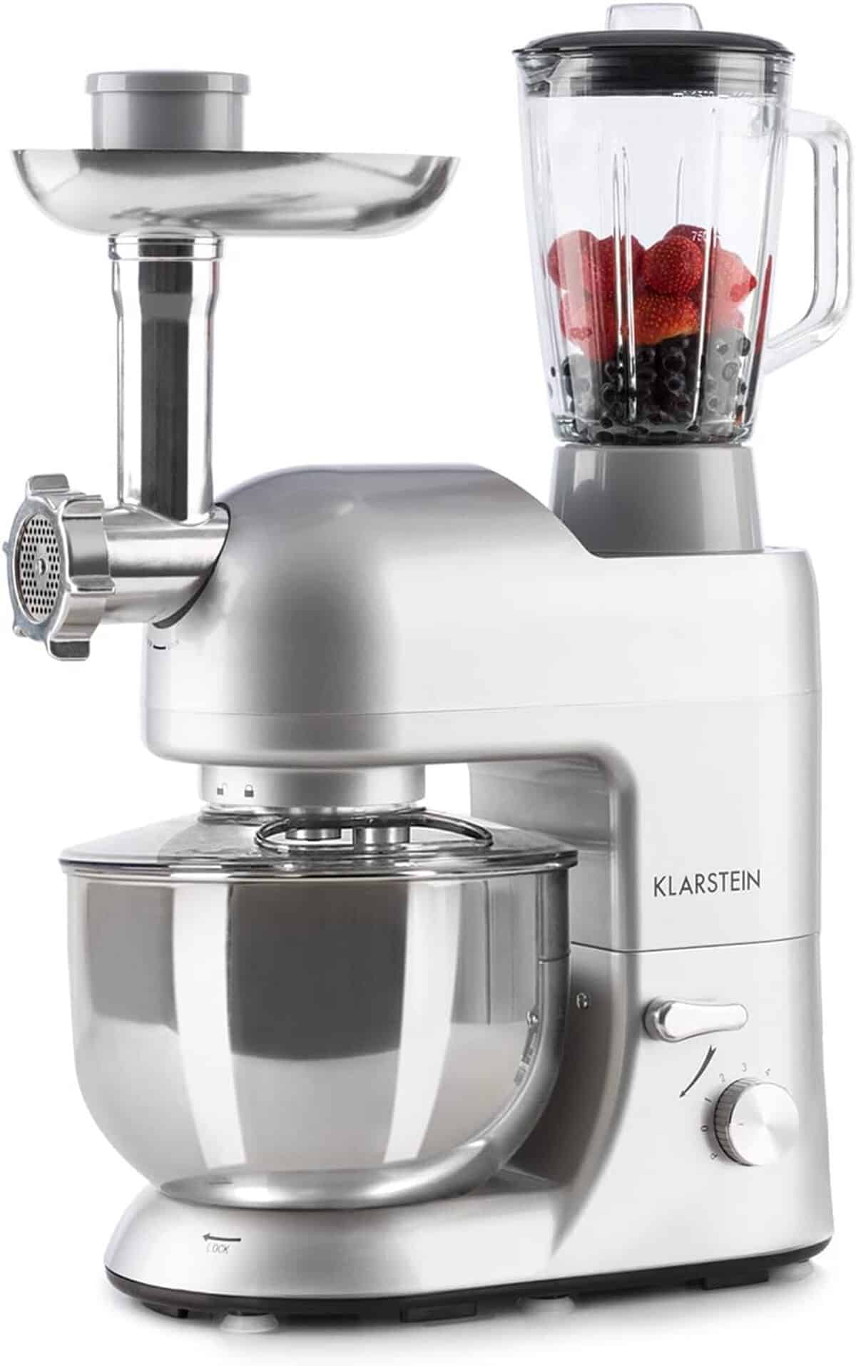 Test du robot pâtissier Klarstein 1800W avec bol 5L et accessoires