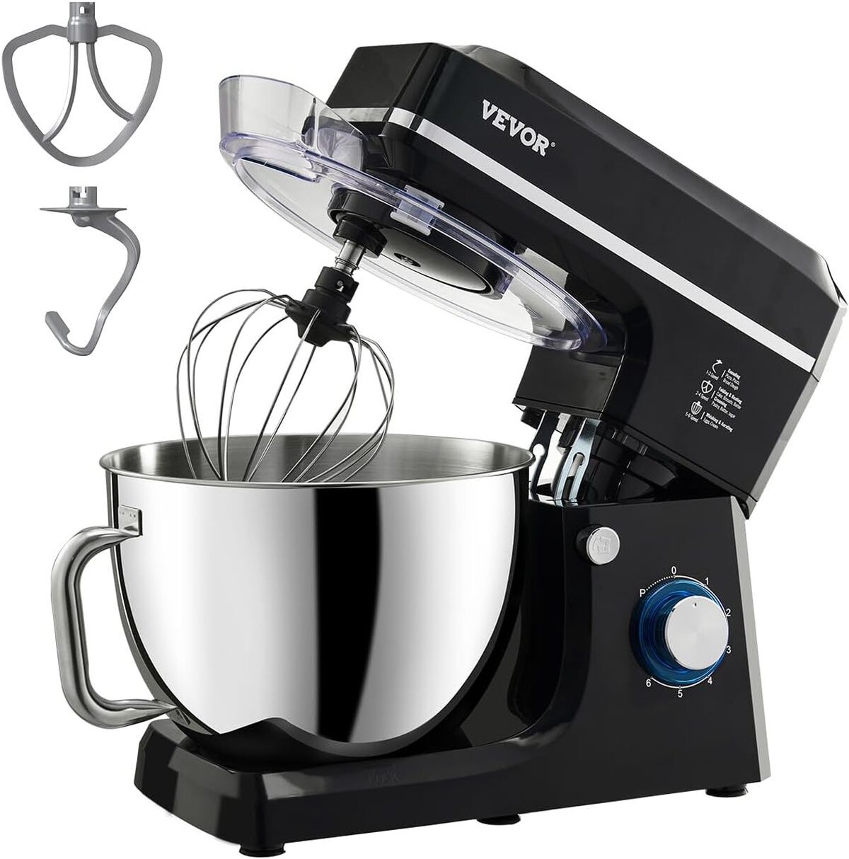Test du robot pâtissier VEVOR 1400 W 7, 84 L noir