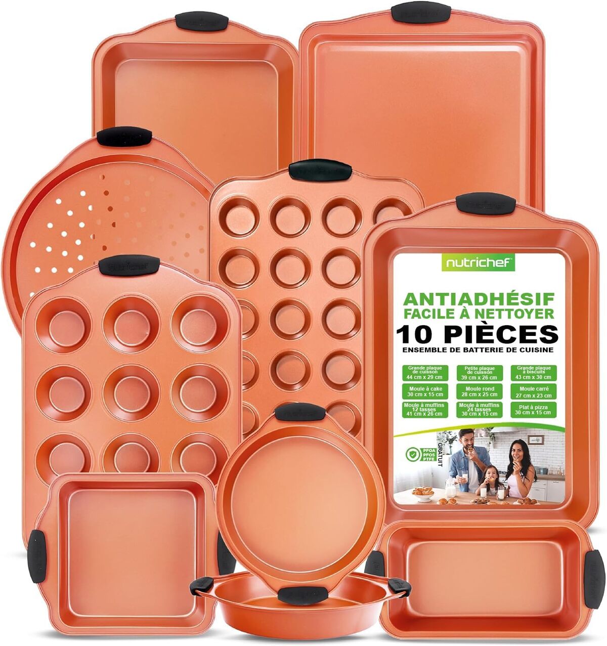Test : set de moules NutriChef 10 pièces antiadhésif