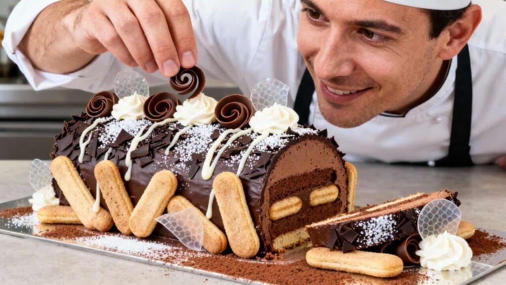 Bûche aux Trois Chocolats : recette Gourmande