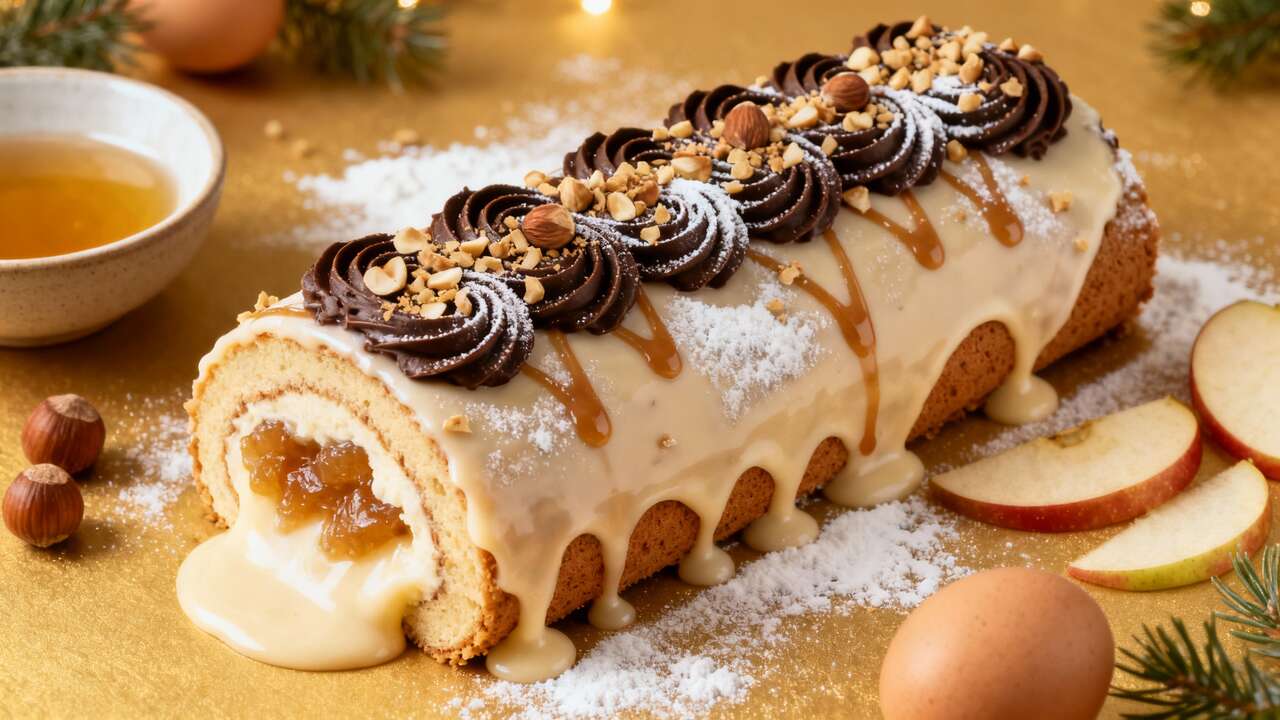 Bûche de Noël pomme noisette : la recette gourmande parfaite