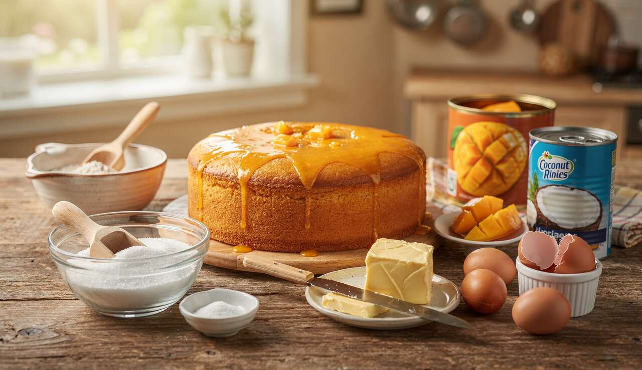 Gâteau à la mangue : recette facile et délicieuse