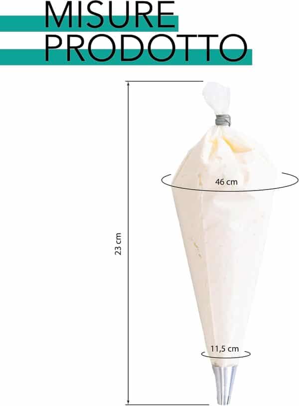 1000 sac à Poche jetable transparent éligible au contact des aliments, usage professionnel - accessoires de pâtisserie pour gâteaux, décoration de biscuits et gâteaux (sacs 23 x 46 cm)