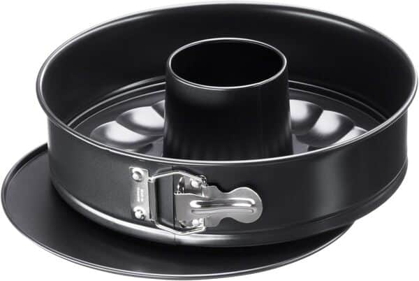 Kaiser Original Classic Lot de 4 moules à charnière Plats et Fond Tubulaire 26 cm, Moule à Cake 30 cm, 12 Muffins, Anti-adhésif, Noir