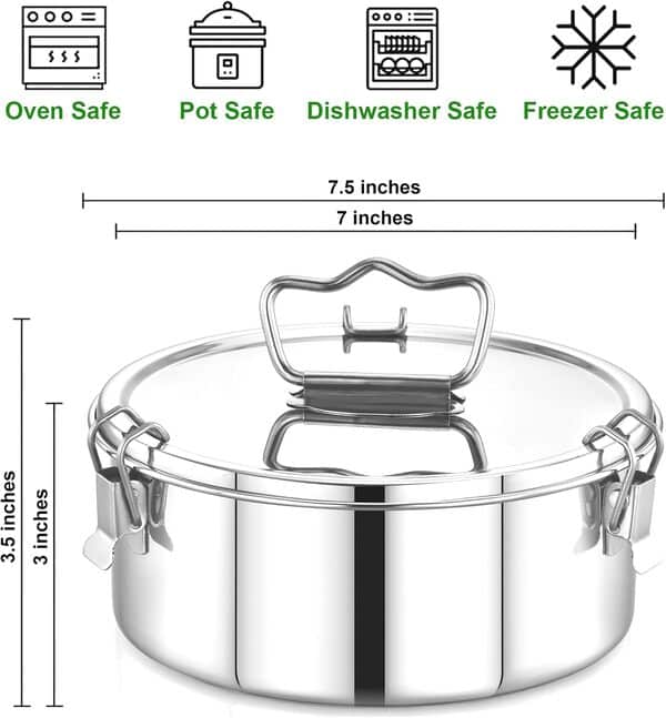 EasyShopForEveryone Moule à flan/pudding en acier inoxydable – Compatible avec les casseroles instantanées de 6 litres, moule à gâteau au fromage, moule à tarte facile à utiliser pour la cuisson avec