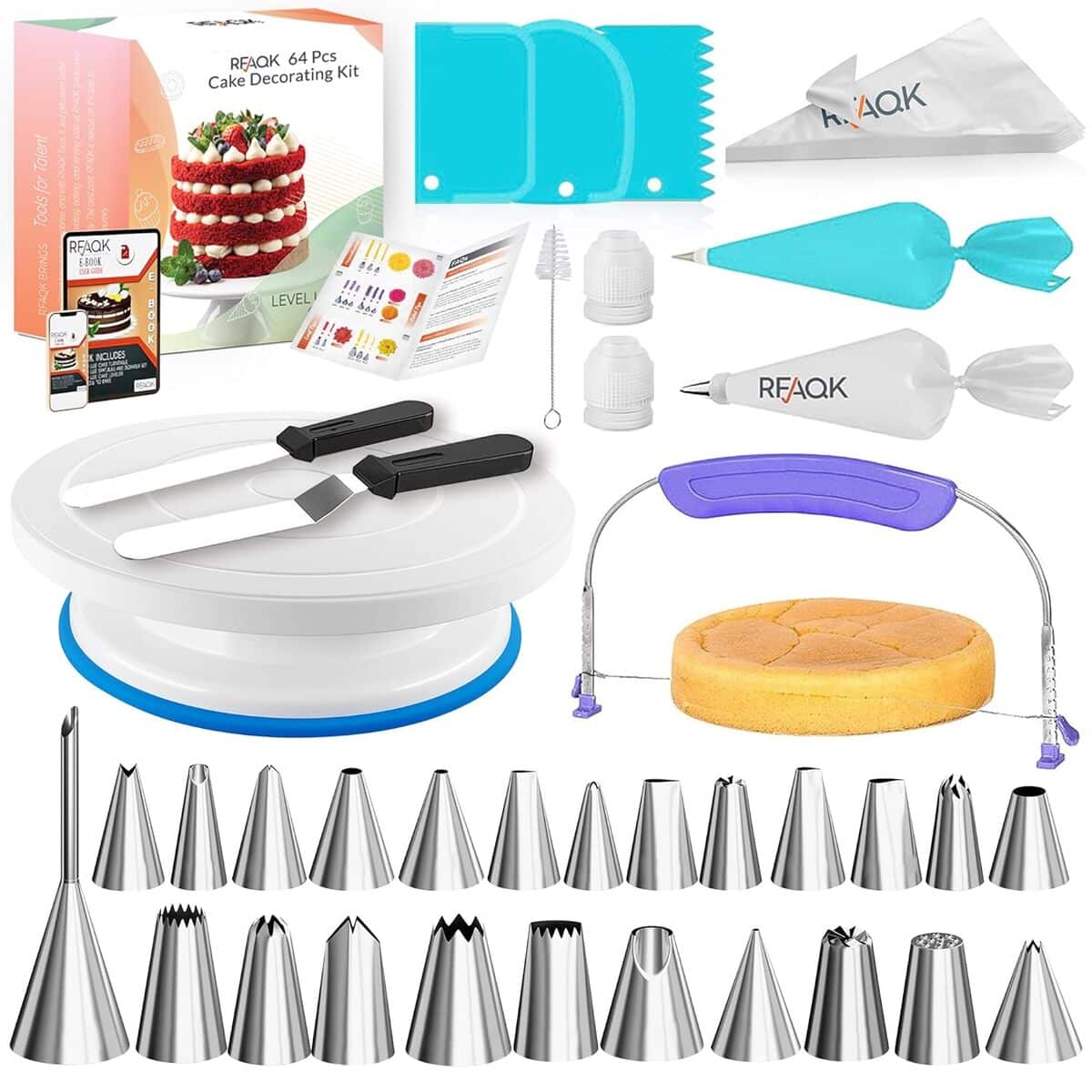 Test : kit décoration gâteau RFAQK 64 pièces