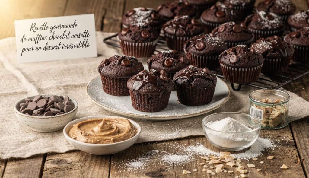 Recette gourmande de muffins chocolat noisette pour un dessert irrésistible