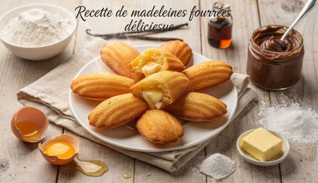Recette de madeleines fourrées délicieuses