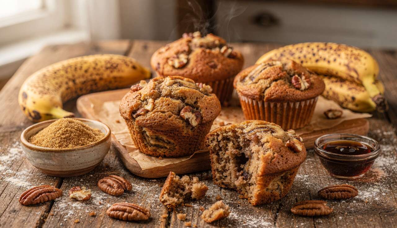 Muffins Banana Bread : recette Moelleuse et Facile