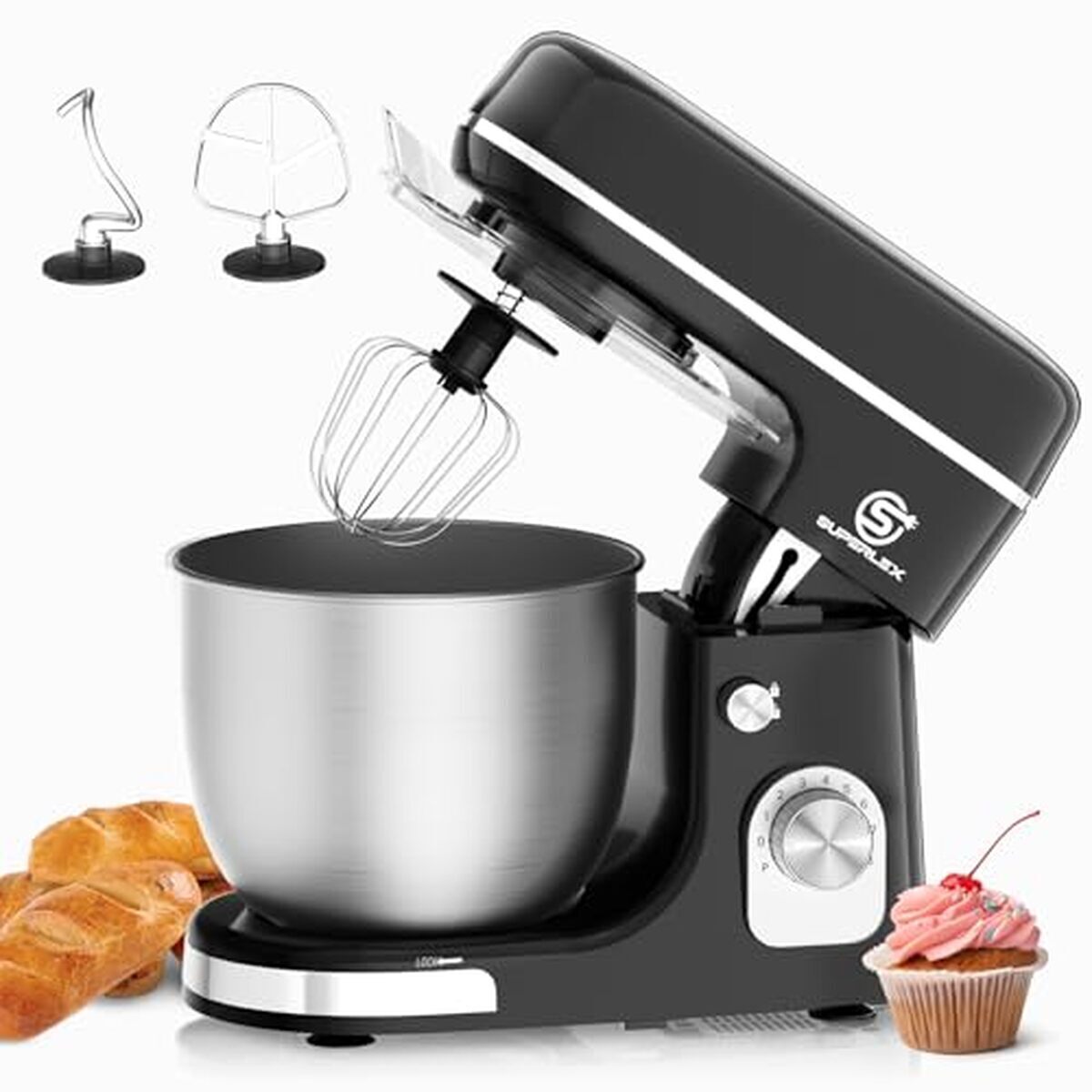 Test : superlex robot de cuisine 3 en 1 1300W 5L inox multifonction