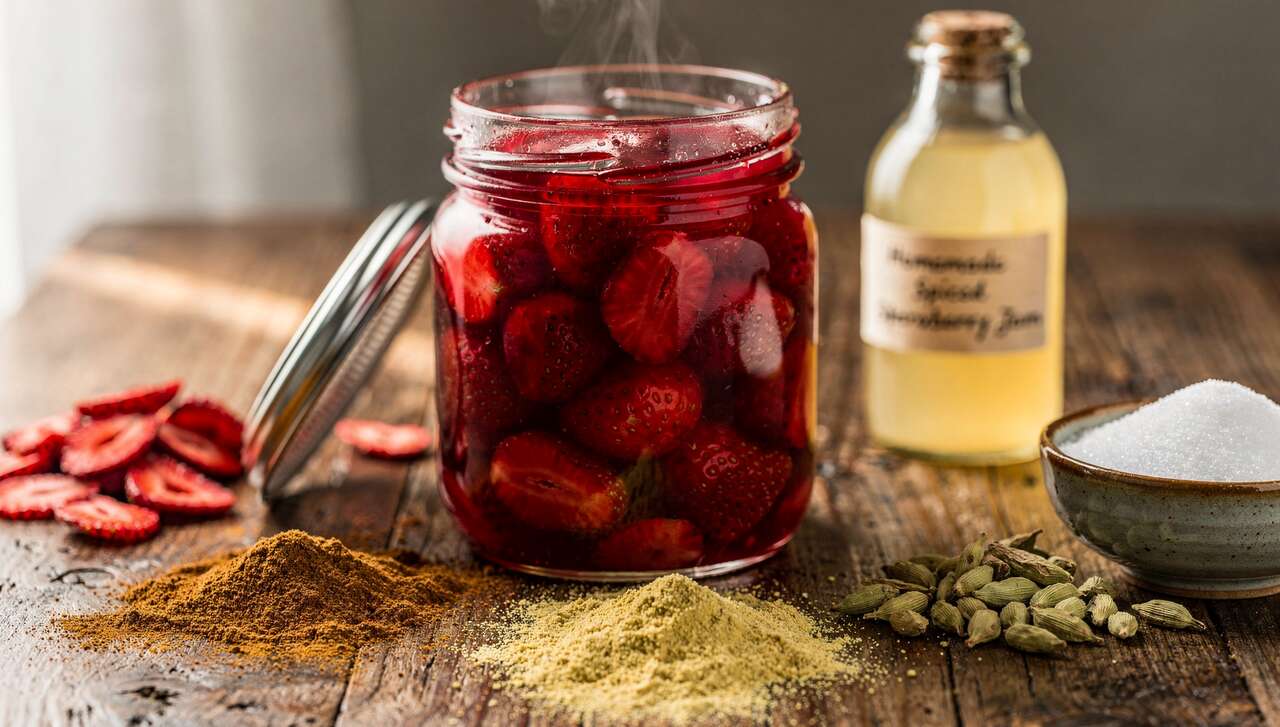 Recette : confiture de fraises aux épices maison