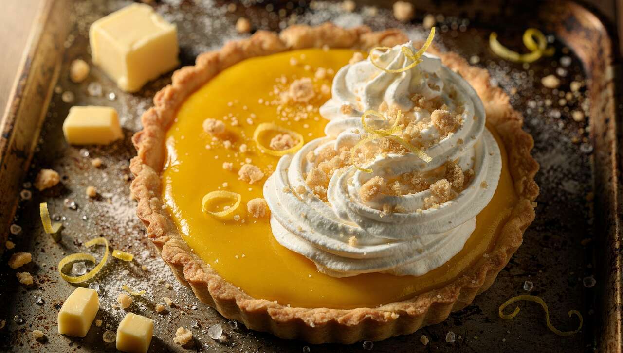 Tarte au citron chantilly crumble : recette gourmande et facile