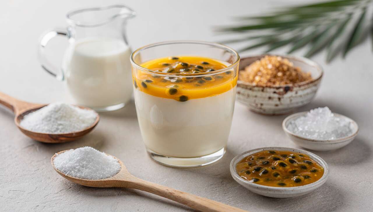 Recette de pouding passion et noix de coco