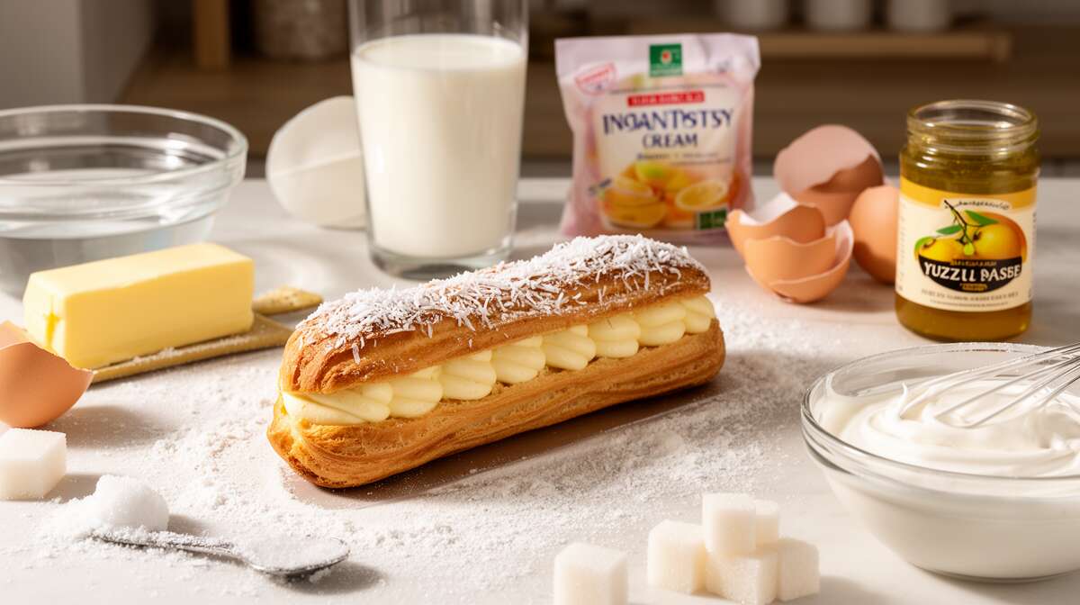 Éclair citron yuzu coco : recette gourmande