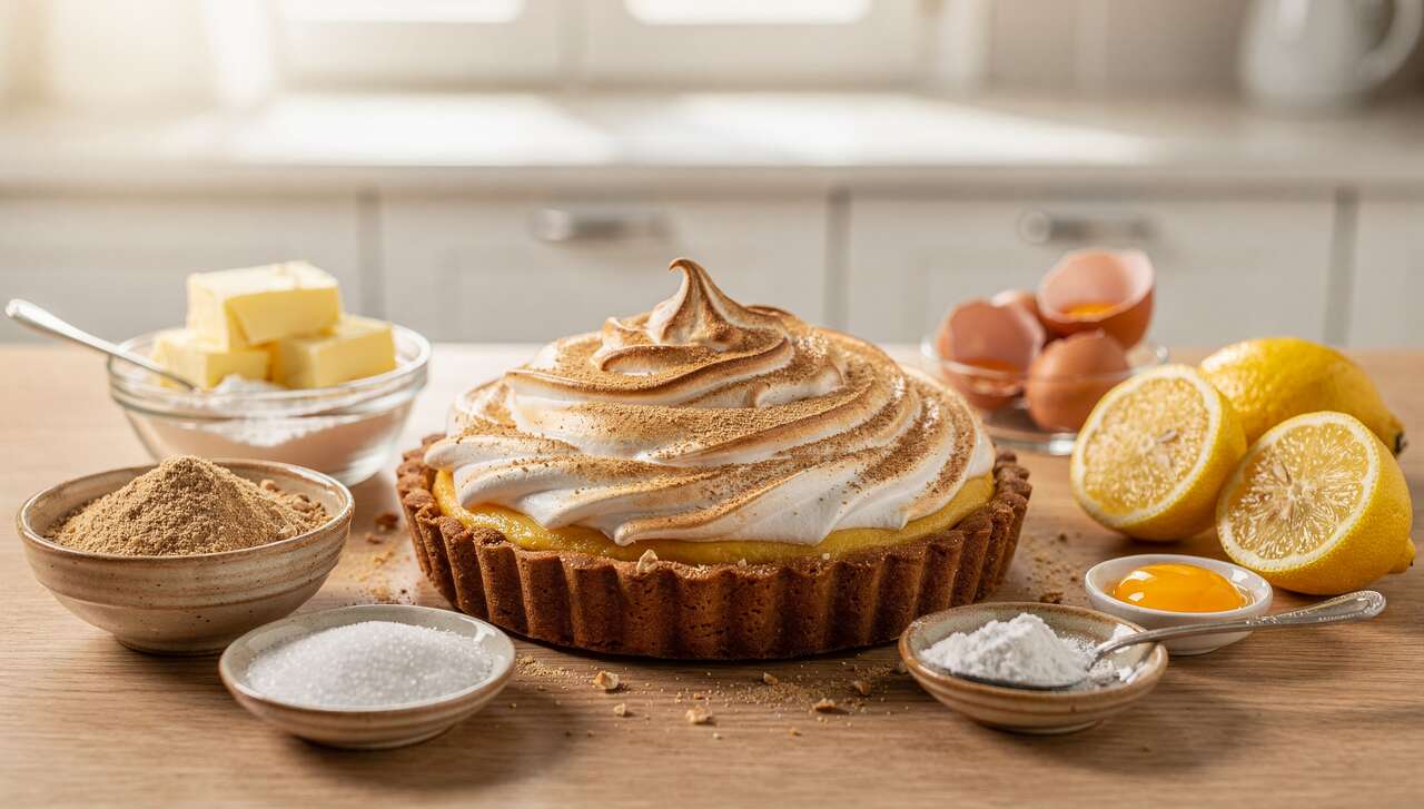 Tarte citron meringuée à la noisette : recette gourmande
