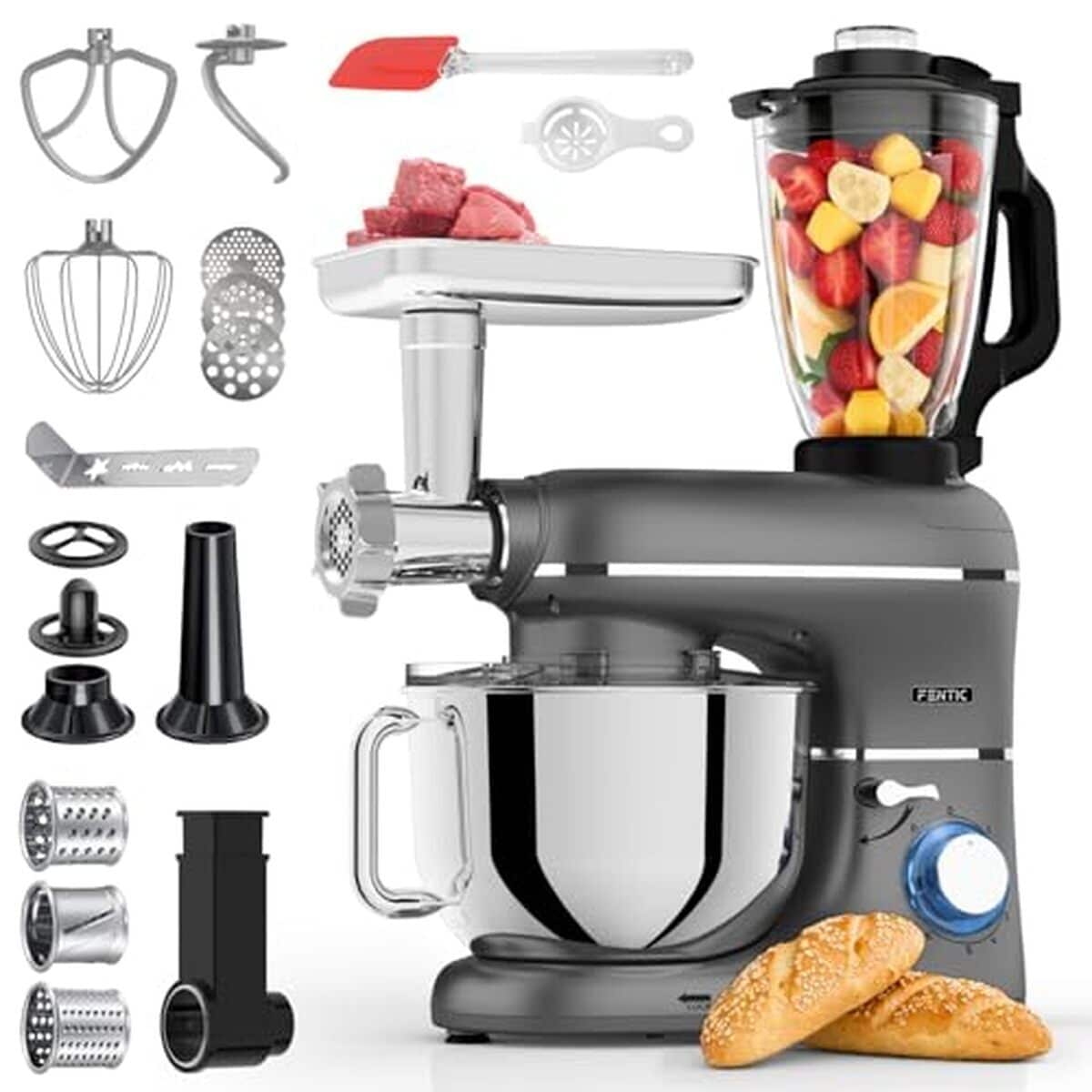 Test du robot pâtissier Fentic 6 en 1 : puissance 2000W et multifonctions