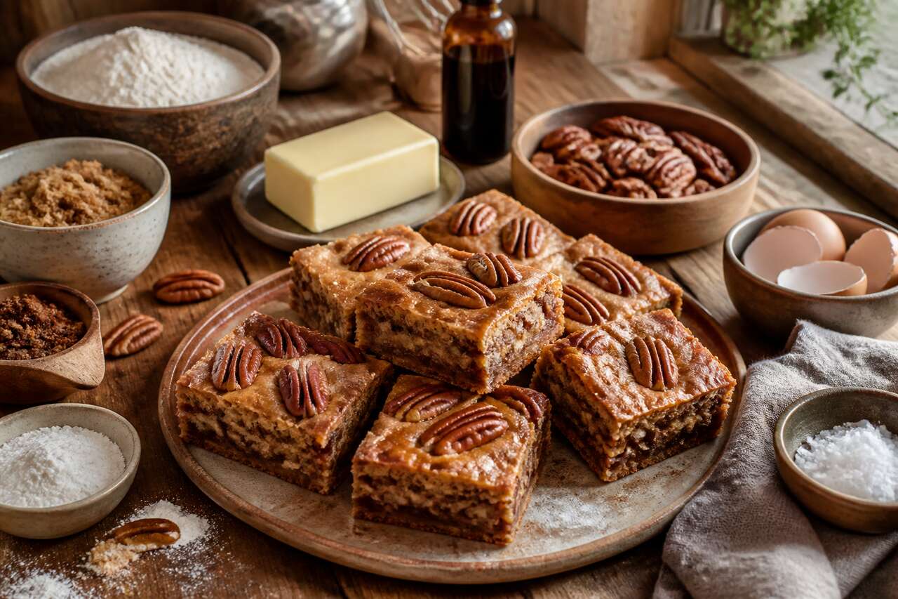 Blondies aux pacanes et beurre noisette : la recette gourmande