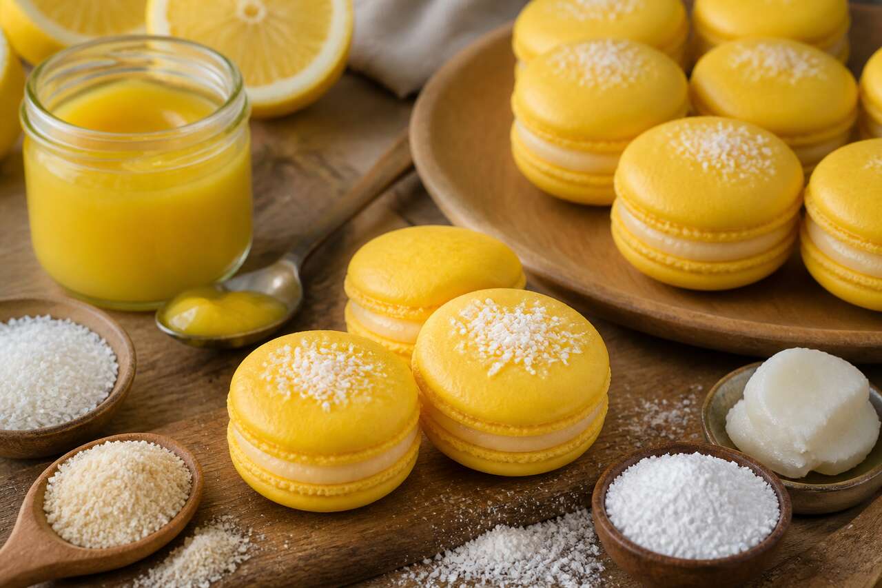 Recette de macarons à la noix de coco et au citron