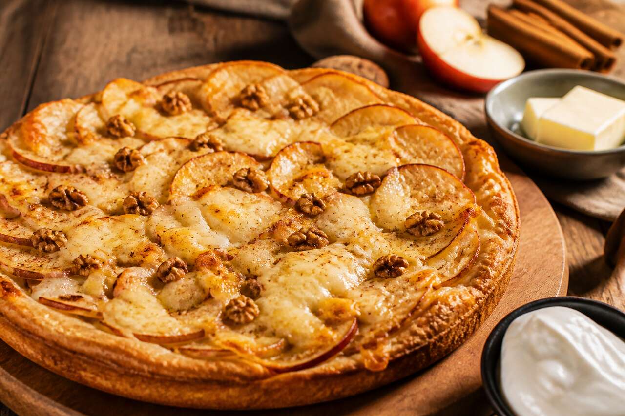 Recette de tarte aux pommes et fromage