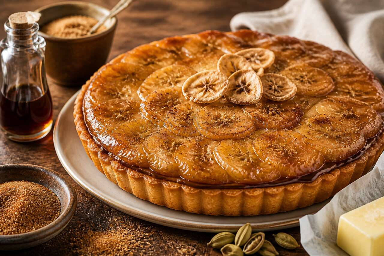 Tarte à la compote de bananes : recette gourmande