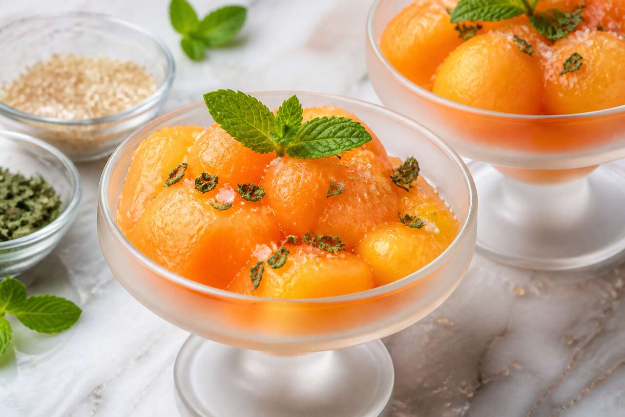 Melon glacé au Pineau : recette rafraîchissante