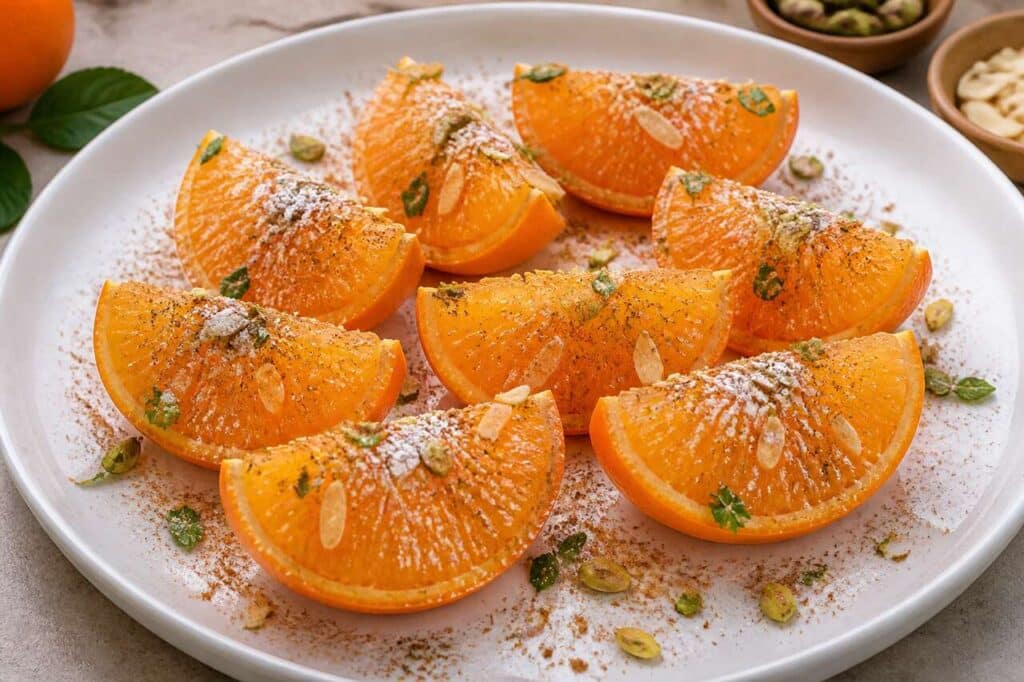 Salade d'oranges en écorces : recette savoureuse