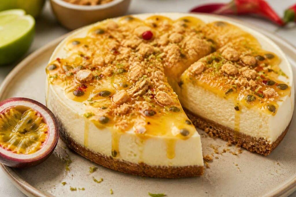 Cheesecake citron vert passion : recette gourmande et exotique
