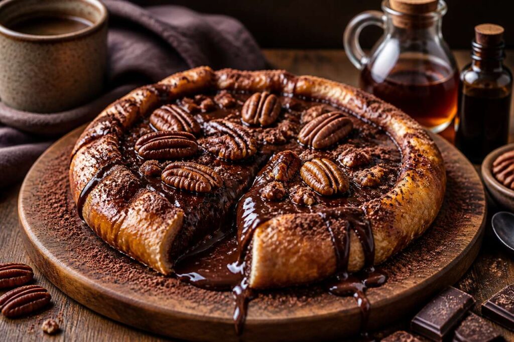 Croustade au chocolat fondant et pacanes : recette gourmande