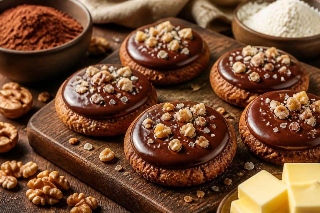 Sablés chocolat et noix : recette de ganache au chocolat