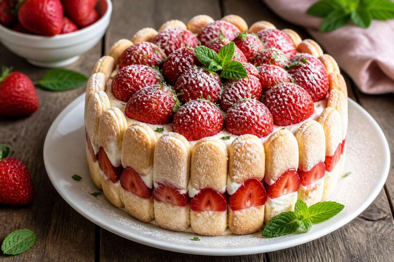 Recette de charlotte aux fraises : un dessert frais et gourmand