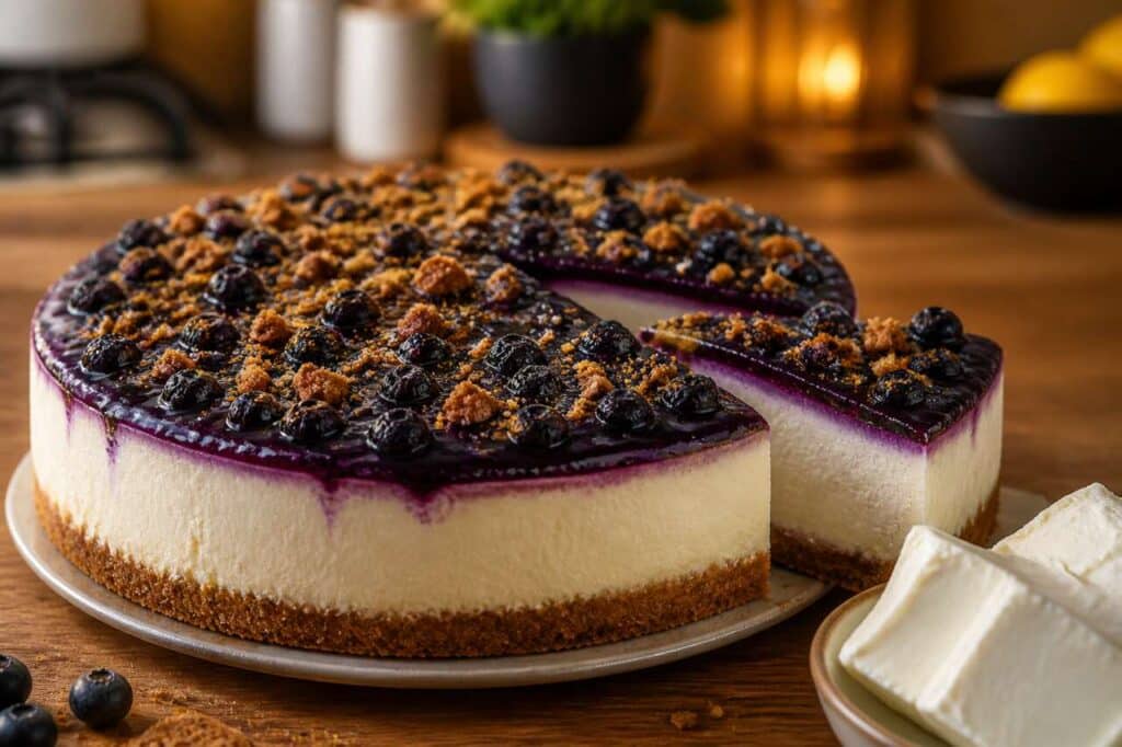 Recette de cheesecake aux myrtilles : un dessert gourmand et facile