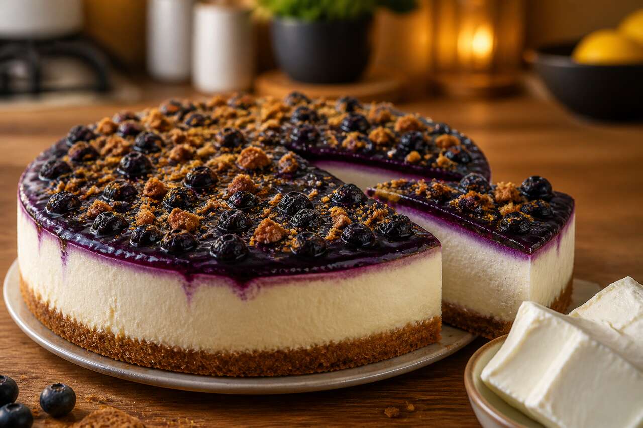 Recette de cheesecake aux myrtilles : un dessert gourmand et facile