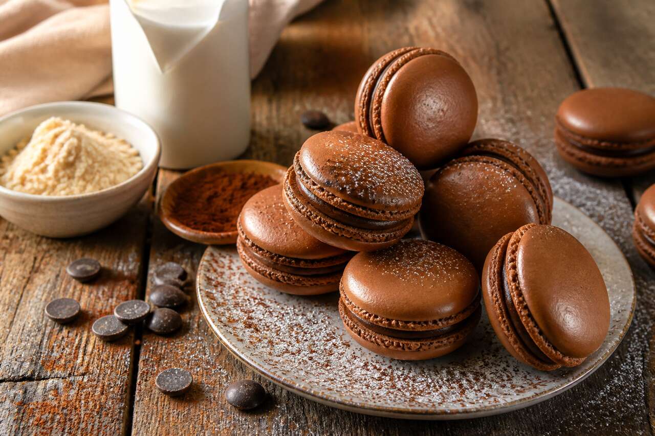 Macarons au chocolat : recette facile et délicieuse