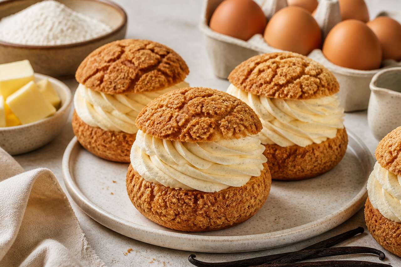 Choux craquelins avec chantilly à la vanille : la recette parfaite