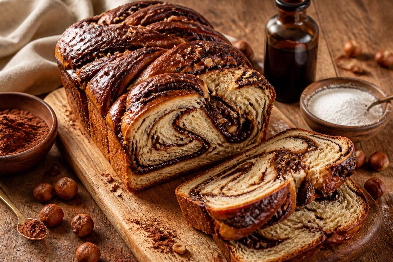 Recette de Babka au chocolat et noisettes : délice gourmand