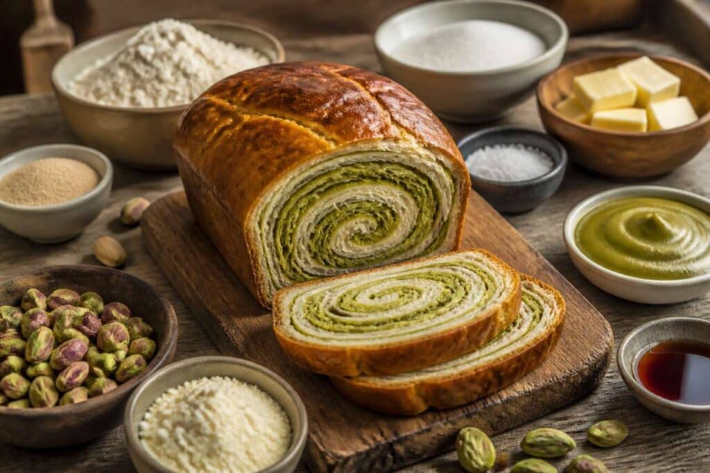 Recette de pain marbré à la pistache