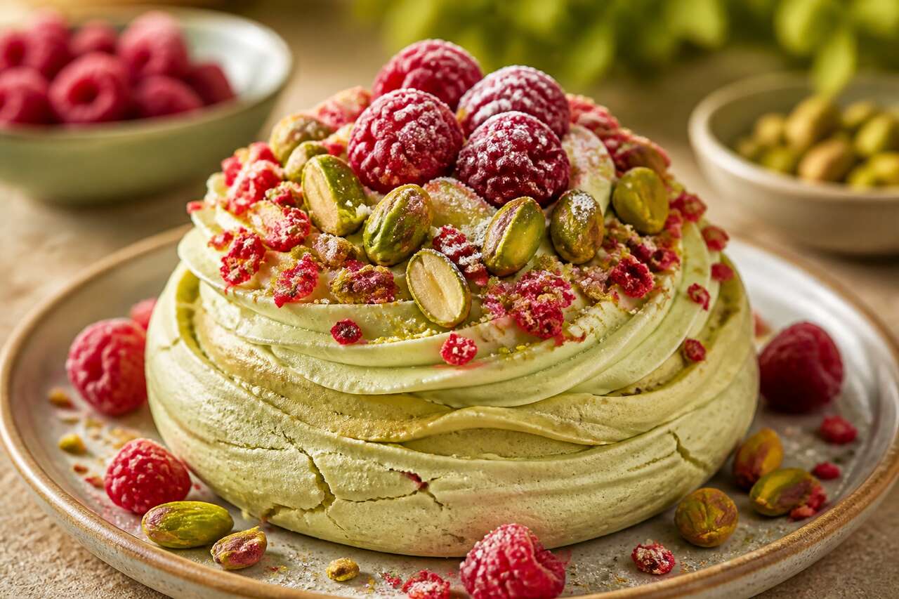Merveilleux pistache framboise : recette gourmande