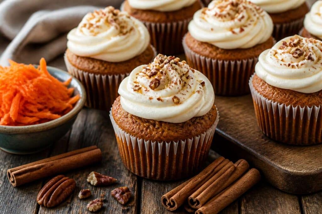 Cupcakes aux carottes : recette gourmande et facile