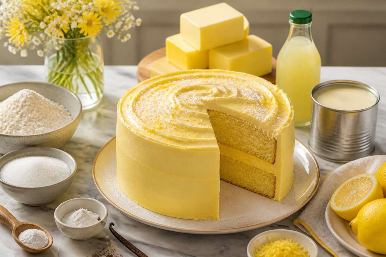 Gâteau vanille citron : recette crème au beurre