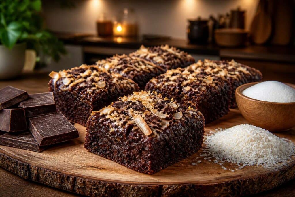 Brownies chocolat et coco : recette gourmande