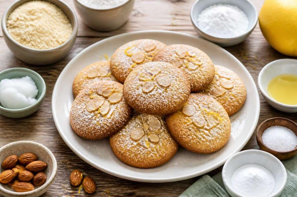 Biscuits sans gluten aux amandes et citron - Recette facile