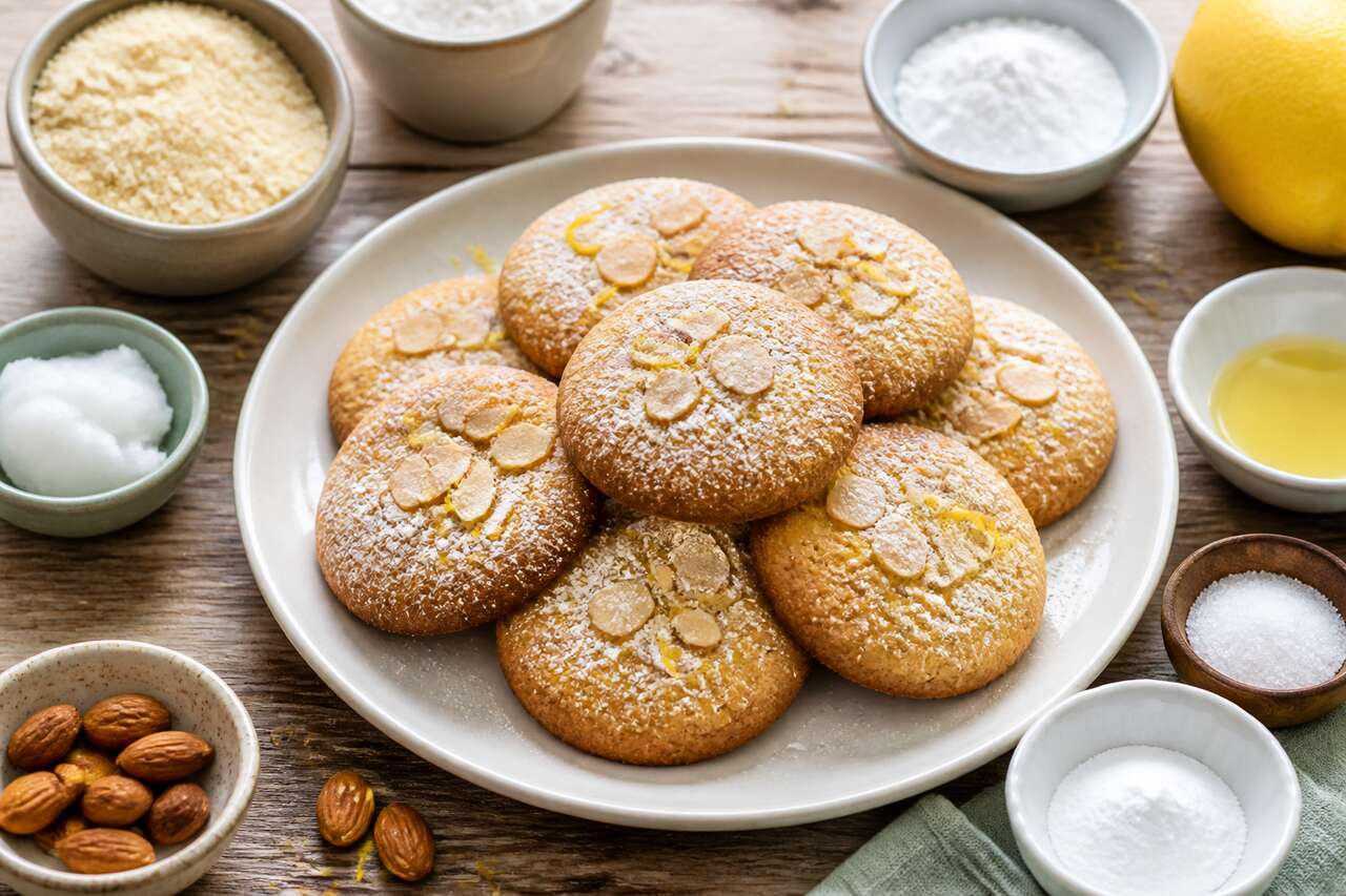 Biscuits sans gluten aux amandes et citron - Recette facile