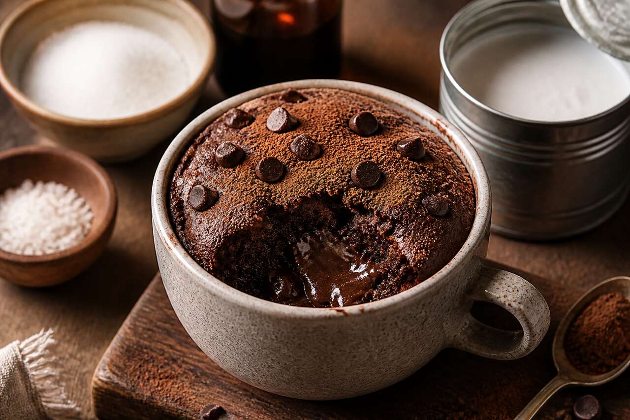 Pouding au chocolat en tasse facile et rapide