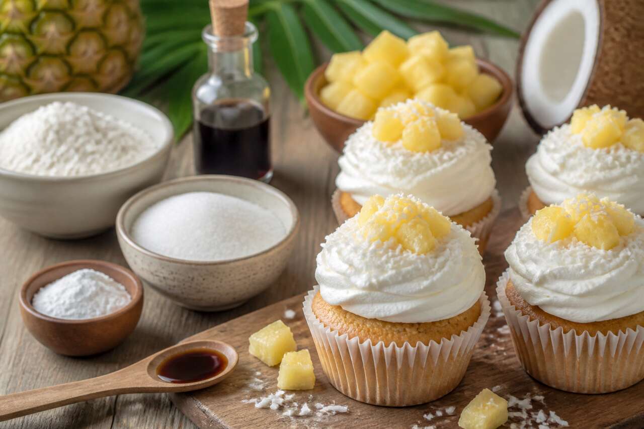 Cupcakes ananas coco : un délice exotique