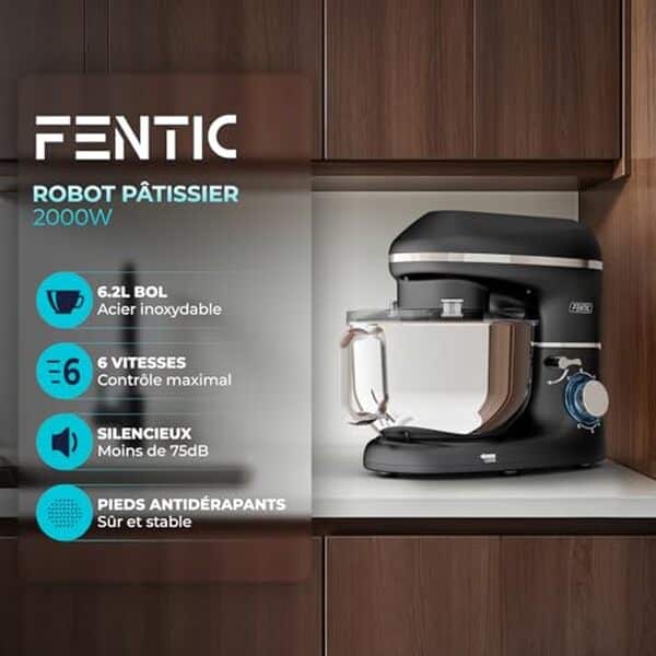 Découvrez notre test détaillé du robot pâtissier Fentic 2000W : performances, fonctionnalités et polyvalence pour vos préparations culinaires.