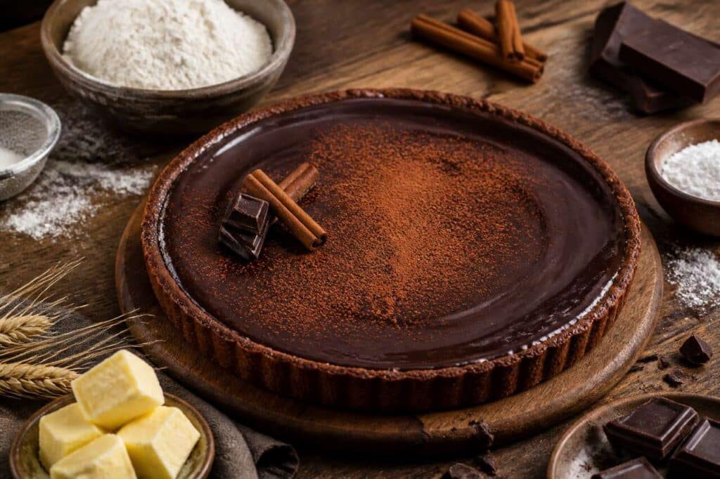 Recette de tarte chocolat cannelle
