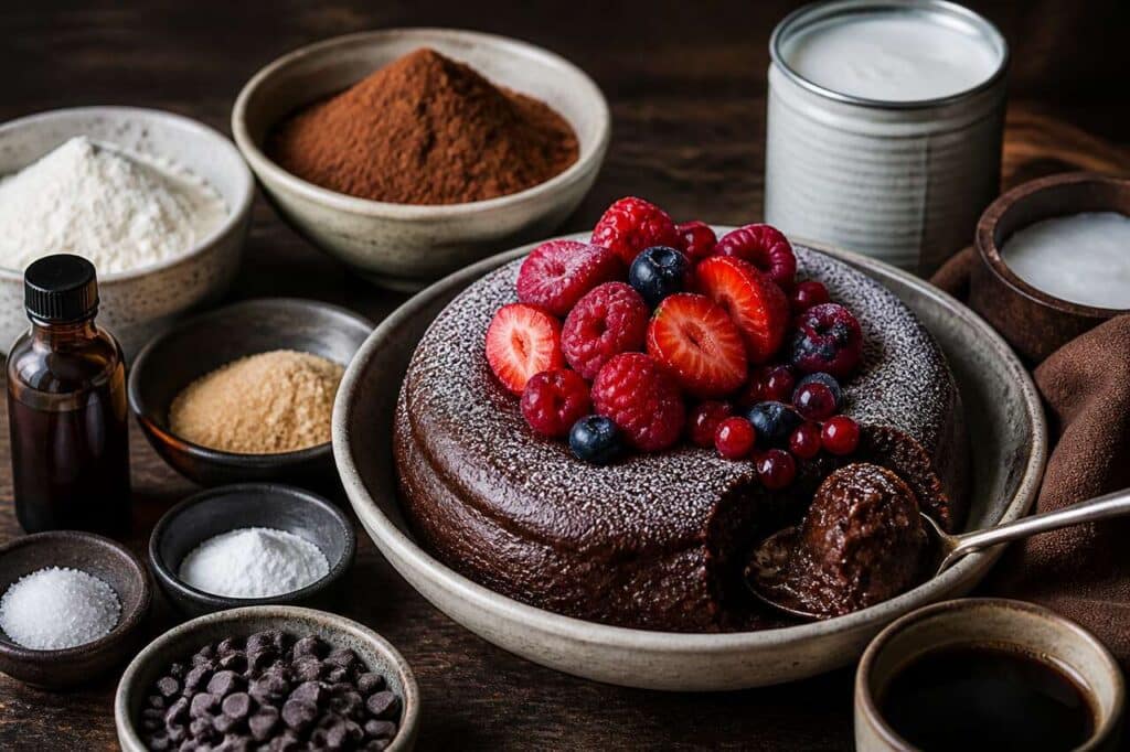 Pouding au chocolat et fruits rouges : recette délicieuse