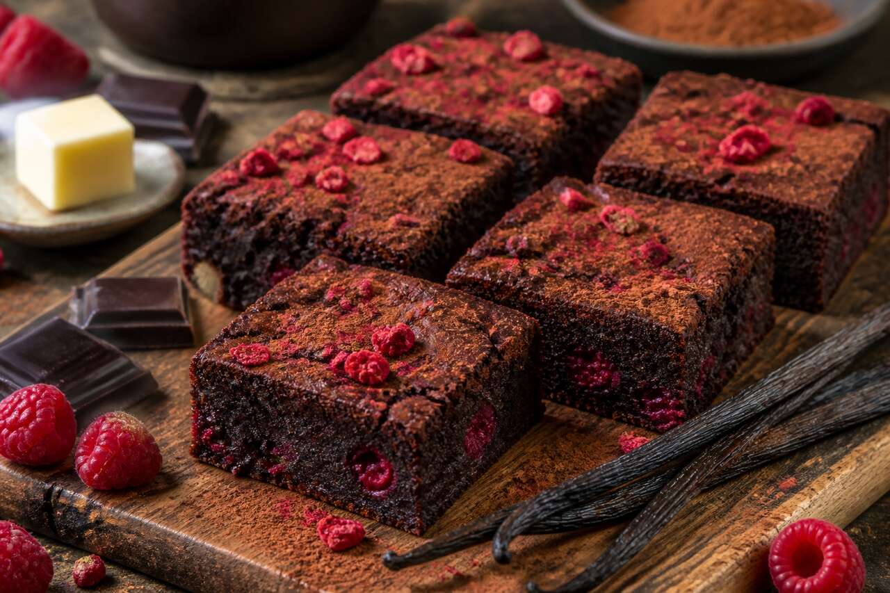Brownies aux framboises : un délice chocolaté et fruité